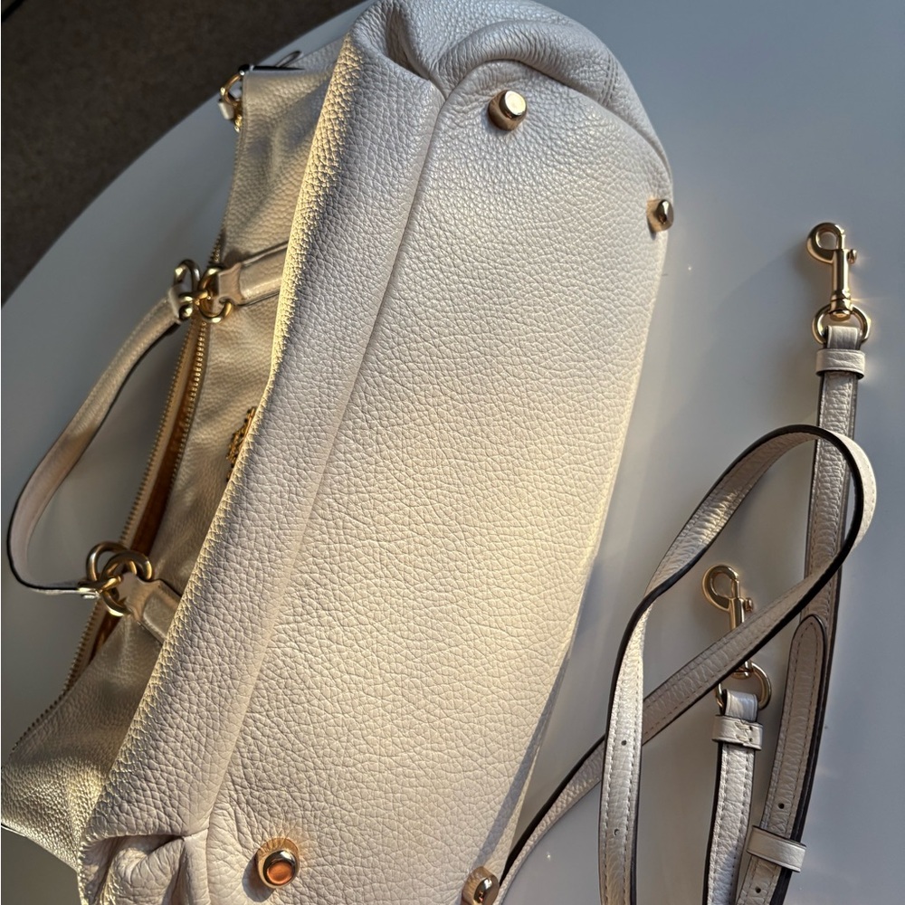 Coach Pebbled Leather Ally Satchel with Gold Hardware - Picture 5 of 8